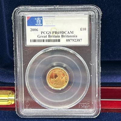 LOT 221: 2006 Deluxe Britannia Collection - Gold Proof Four Coin Set - 1.85 Ounces of Gold