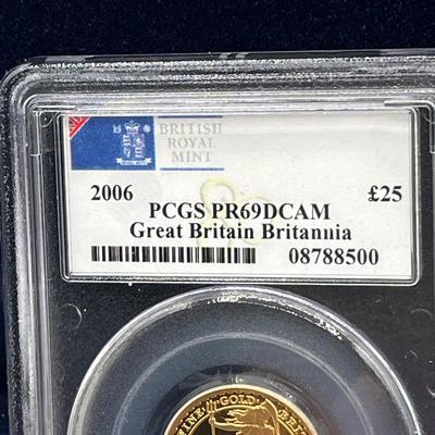 LOT 221: 2006 Deluxe Britannia Collection - Gold Proof Four Coin Set - 1.85 Ounces of Gold