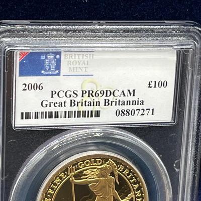 LOT 221: 2006 Deluxe Britannia Collection - Gold Proof Four Coin Set - 1.85 Ounces of Gold