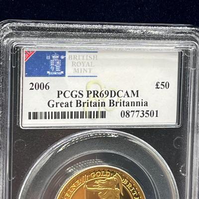 LOT 221: 2006 Deluxe Britannia Collection - Gold Proof Four Coin Set - 1.85 Ounces of Gold