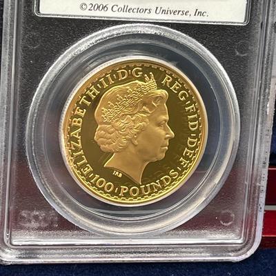LOT 221: 2006 Deluxe Britannia Collection - Gold Proof Four Coin Set - 1.85 Ounces of Gold