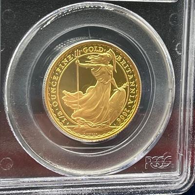 LOT 221: 2006 Deluxe Britannia Collection - Gold Proof Four Coin Set - 1.85 Ounces of Gold