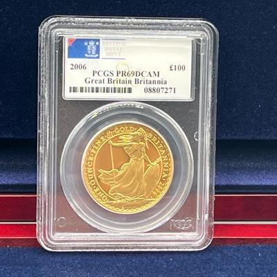 LOT 221: 2006 Deluxe Britannia Collection - Gold Proof Four Coin Set - 1.85 Ounces of Gold