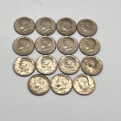 LOT 222J: 1976 Bicentennial JFK Half Dollars (15)