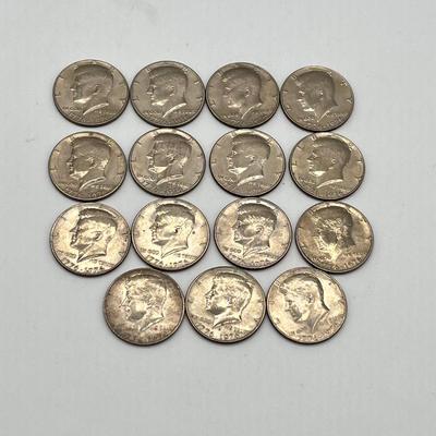 LOT 222J: 1976 Bicentennial JFK Half Dollars (15)