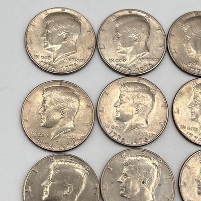 LOT 222J: 1976 Bicentennial JFK Half Dollars (15)