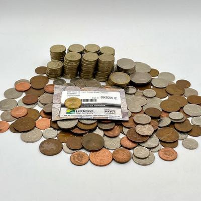 LOT 223J: Big Lot of British Coins - Uncirculated 1967 3-Pence - Over 80 Pounds in 1 and 2-Pound Coins