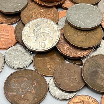 LOT 223J: Big Lot of British Coins - Uncirculated 1967 3-Pence - Over 80 Pounds in 1 and 2-Pound Coins