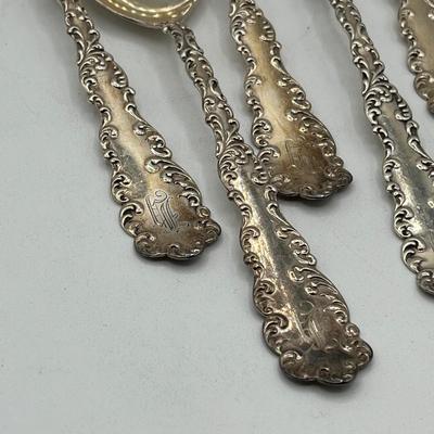 LOT 224J: Six Sterling Silver Soup Spoons - 236 Grams