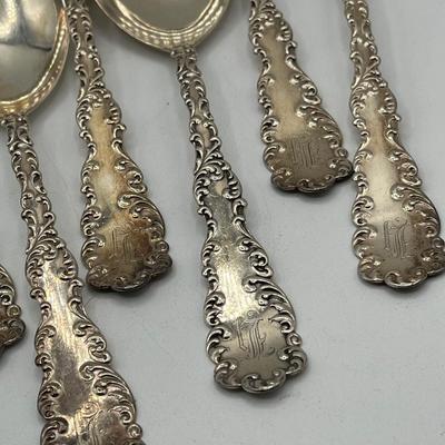 LOT 224J: Six Sterling Silver Soup Spoons - 236 Grams