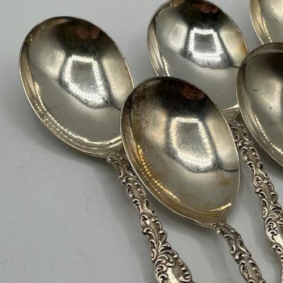 LOT 224J: Six Sterling Silver Soup Spoons - 236 Grams