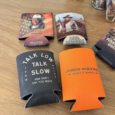 LOT 226K: John Wayne Travel Mugs, Beer Koozies and More