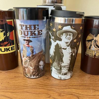 LOT 226K: John Wayne Travel Mugs, Beer Koozies and More