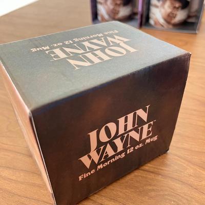 LOT 227K: New in Package John Wayne Coffee Mugs and Glasses
