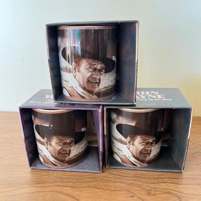 LOT 227K: New in Package John Wayne Coffee Mugs and Glasses