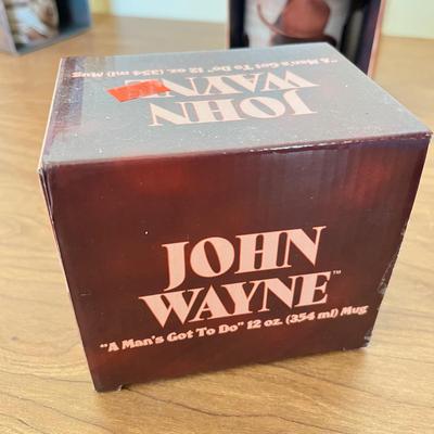 LOT 227K: New in Package John Wayne Coffee Mugs and Glasses
