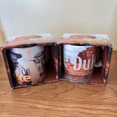 LOT 227K: New in Package John Wayne Coffee Mugs and Glasses