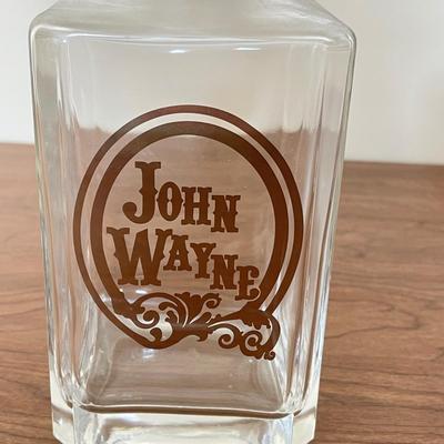LOT 228K: John Wayne Decanter, Glasses, Shot Glasses