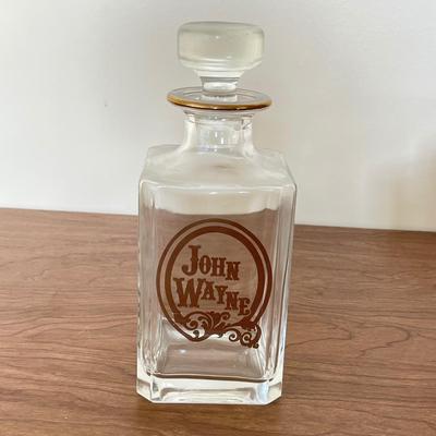 LOT 228K: John Wayne Decanter, Glasses, Shot Glasses