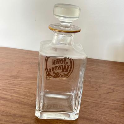 LOT 228K: John Wayne Decanter, Glasses, Shot Glasses