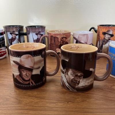 LOT 229K: Big Collection of John Wayne Coffee Mugs
