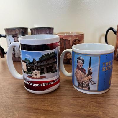 LOT 229K: Big Collection of John Wayne Coffee Mugs
