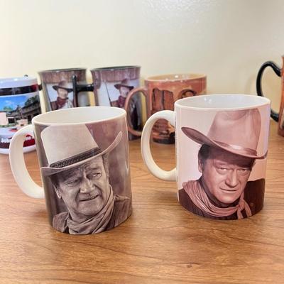 LOT 229K: Big Collection of John Wayne Coffee Mugs