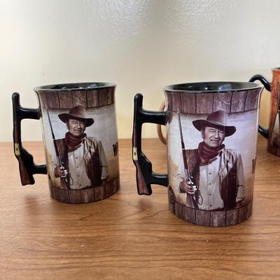 LOT 229K: Big Collection of John Wayne Coffee Mugs