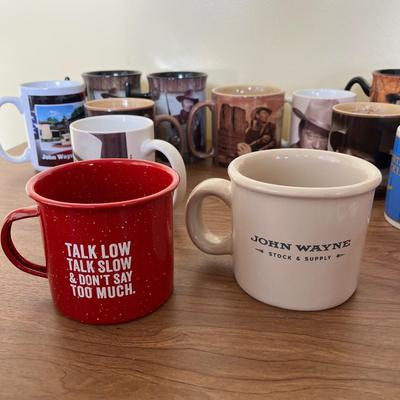LOT 229K: Big Collection of John Wayne Coffee Mugs