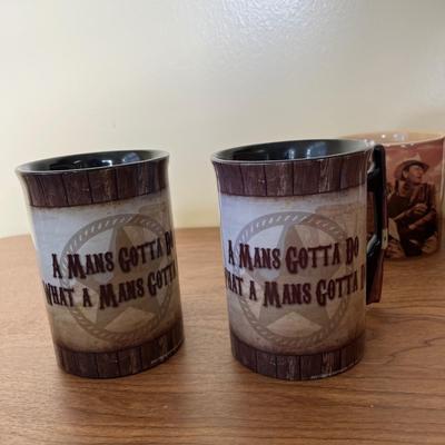 LOT 229K: Big Collection of John Wayne Coffee Mugs