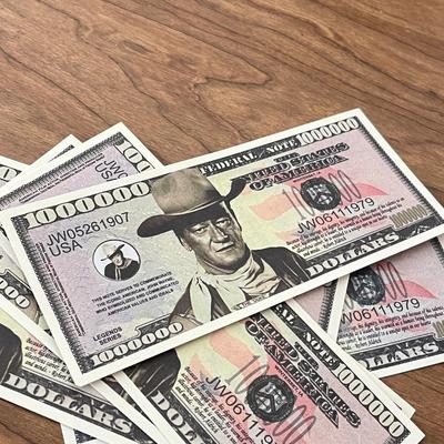 LOT 230K: John Wayne Collectibles - Saloon Mirror, Clock, Magnets and More