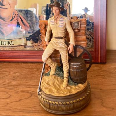 LOT 230K: John Wayne Collectibles - Saloon Mirror, Clock, Magnets and More