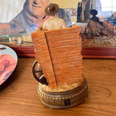 LOT 230K: John Wayne Collectibles - Saloon Mirror, Clock, Magnets and More