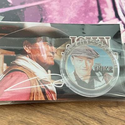 LOT 230K: John Wayne Collectibles - Saloon Mirror, Clock, Magnets and More