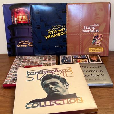 LOT 233K: Yearly Commemorative Stamp Yearbooks with Unopened Stamp Packs - 1996, 2001, 2002, 2005, 2006, 2007