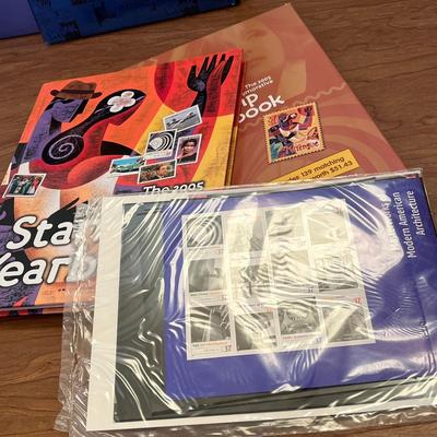 LOT 233K: Yearly Commemorative Stamp Yearbooks with Unopened Stamp Packs - 1996, 2001, 2002, 2005, 2006, 2007