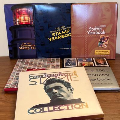 LOT 233K: Yearly Commemorative Stamp Yearbooks with Unopened Stamp Packs - 1996, 2001, 2002, 2005, 2006, 2007