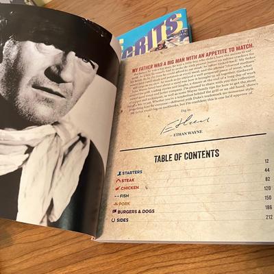 LOT 235K: John Wayne Memorabilia - Cookbooks, Lunchboxes, Salt and Pepper Shakers and More