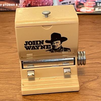 LOT 235K: John Wayne Memorabilia - Cookbooks, Lunchboxes, Salt and Pepper Shakers and More