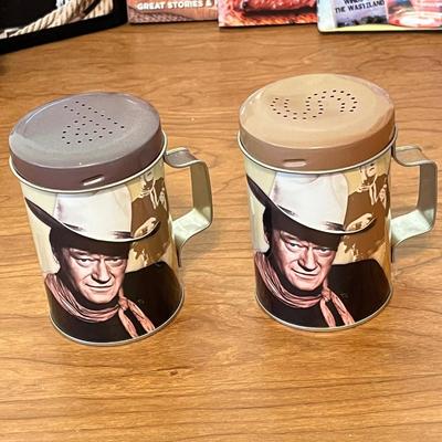 LOT 235K: John Wayne Memorabilia - Cookbooks, Lunchboxes, Salt and Pepper Shakers and More