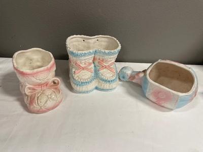 Vintage baby planters