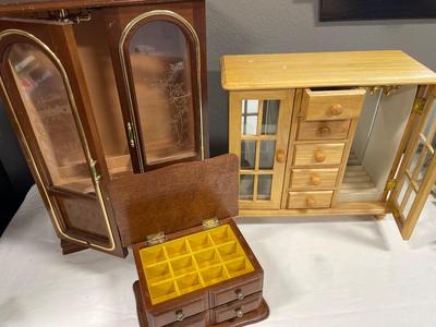 3 used jewelry boxes
