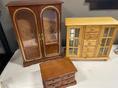 3 used jewelry boxes