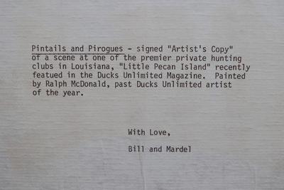 Signed "Artist's Copy" by Ralph McDonald