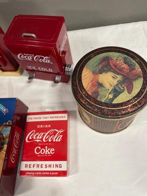 Coke kitchen items & playing cards
