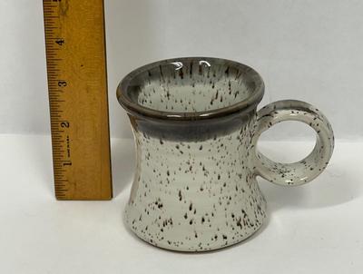 Hand-thrown Pottery Coffee Mug personalized with {"Sandra" from Clay in Mina" in San Diego CA