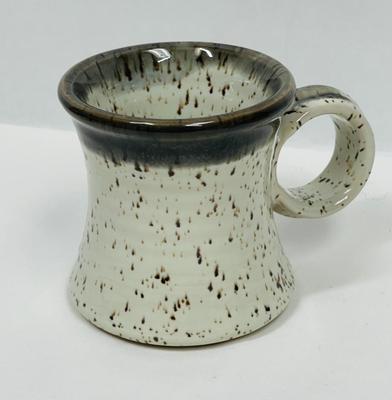 Hand-thrown Pottery Coffee Mug personalized with {"Sandra" from Clay in Mina" in San Diego CA