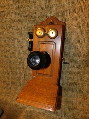 Antique Crank Telephone, Some Internal Components Missing