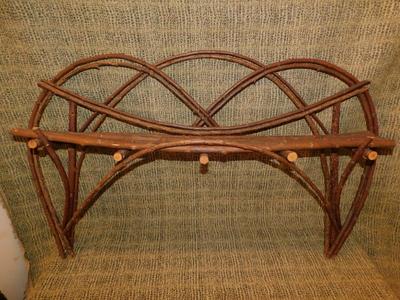 Primitive Folk Craft Woven Twig Shelf 32”x22”x7”