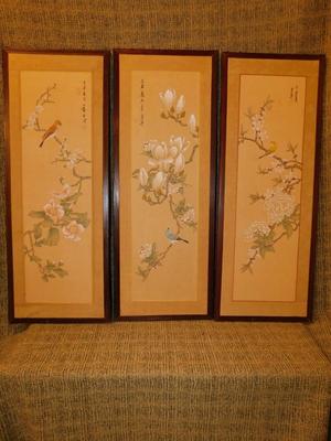 Vintage Set of Japanese Wall Panels 36”x13.5”